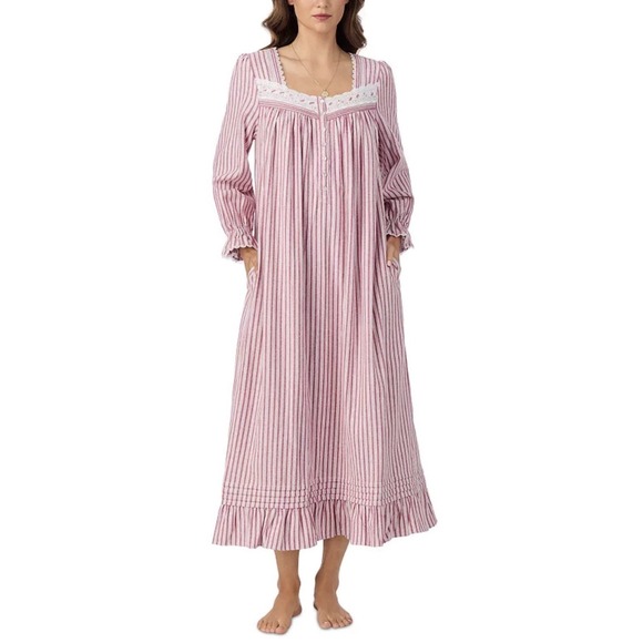 Eileen West Other - Eileen West Striped BRUSHED COTTON FLANNEL Ballet Nightgown S Cottage
